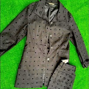 Authentic MCM black jacket with jeans NWT